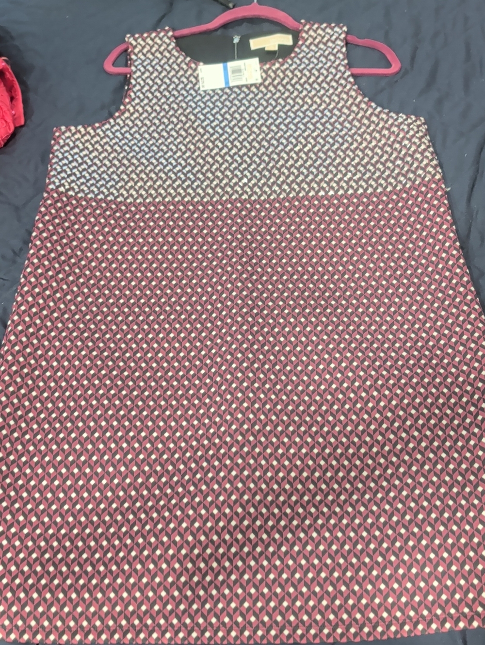 Michael Kors Geometric Sleeveless Shift Mini Dress